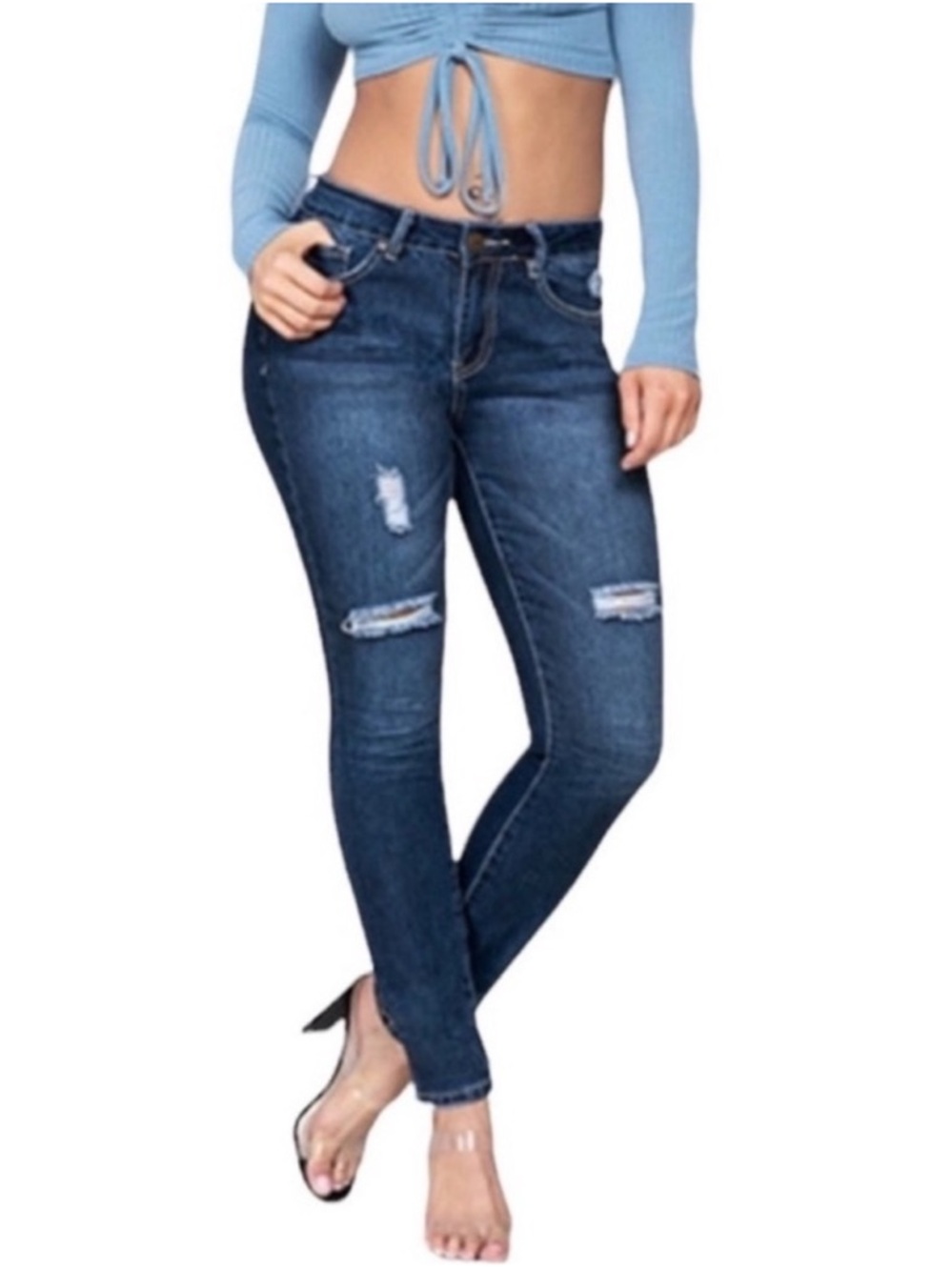 YMI Hybrid Dream Mid Rise Skinny Jeans Size 7